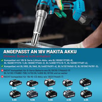 Pistol cu nituri cu acumulator pentru Makita 18V, 20 KN, 2,5–4,8 mm (fără acumulator) 8