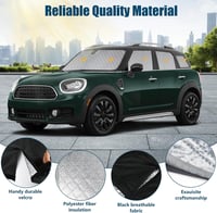 kswiown Mini Countryman F60/U25 napellenző szett 8 részes, összecsukható hővédelem tárolóval 6