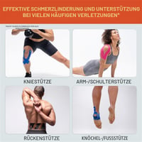 Kineziologická páska KT Tape Pro Extreme – Syntetická, vodoodolná, predstrihnutá, čierna, 25,4 cm – 4 – 7-dňová podpora, silná priľnavosť 2