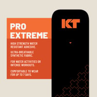 Kineziologická páska KT Tape Pro Extreme – Syntetická, vodoodolná, predstrihnutá, čierna, 25,4 cm – 4 – 7-dňová podpora, silná priľnavosť 4