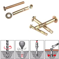 KtbeYTi 10 db 60 mm horgonycsavar, hatszög fejű bővítő tipli csavar M6x60 mm falhoz, fali rögzítés 5