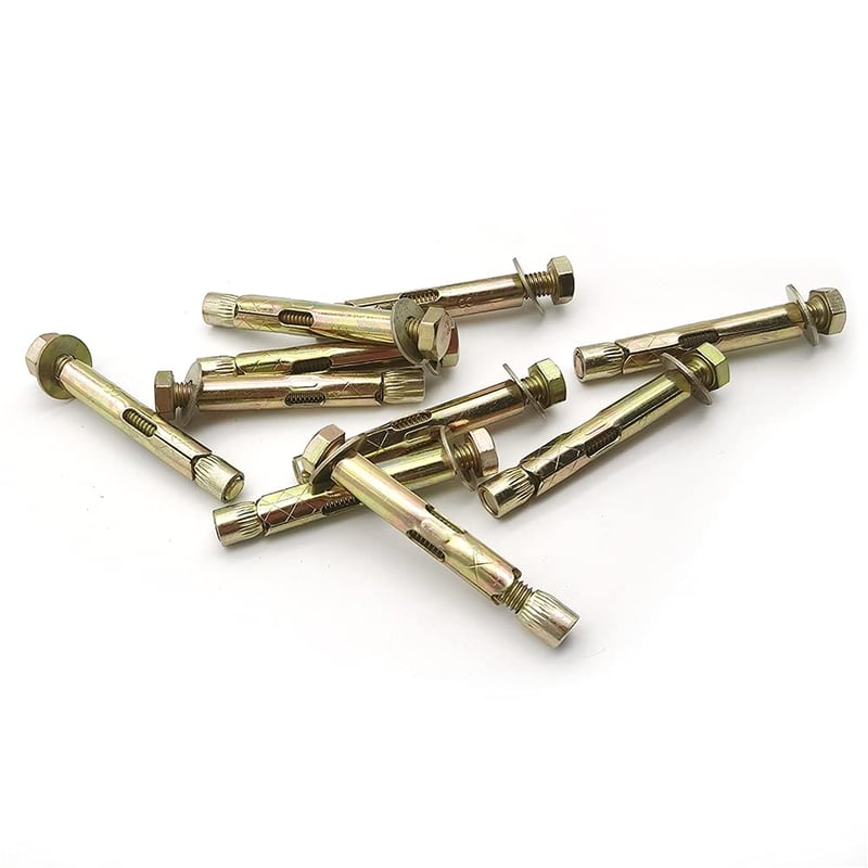 KtbeYTi 10 db 60 mm horgonycsavar, hatszög fejű bővítő tipli csavar M6x60 mm falhoz, fali rögzítés