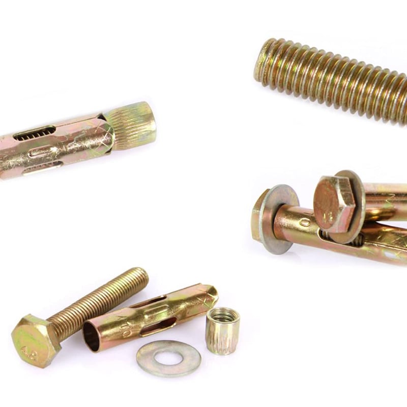 KtbeYTi 10 db 60 mm horgonycsavar, hatszög fejű bővítő tipli csavar M6x60 mm falhoz, fali rögzítés