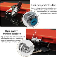 KtbeYTi 4 darabos 25mm biztonsági postaláda zár, fiók kam zár 8 kulccsal 5