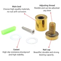 KtbeYTi 8 db arany rozsdamentes acél fali üveg rögzítő távtartó csavar 19 x 25 mm hirdetőtábla tartóhoz 3