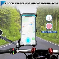 KTUEOV 360° Forgatható Motoros Telefontartó 4-7" Okostelefonhoz Tükörre Szerelhető - black 6
