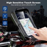KTUEOV Motorkerékpár Telefontartó 360° Forgatható Vízálló Kormány Mobiltelefon Tartó Bicikli Roller 3
