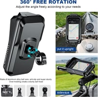 KTUEOV Motorkerékpár Telefontartó 360° Forgatható Vízálló Kormány Mobiltelefon Tartó Bicikli Roller 2