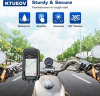 KTUEOV Motorkerékpár Telefontartó 360° Forgatható Vízálló Kormány Mobiltelefon Tartó Bicikli Roller 6