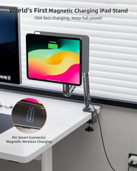 KU XIU X36 PRO MAX mágneses töltőállvány iPad Pro 11" M4 alumínium tartó 360° forgatható 2