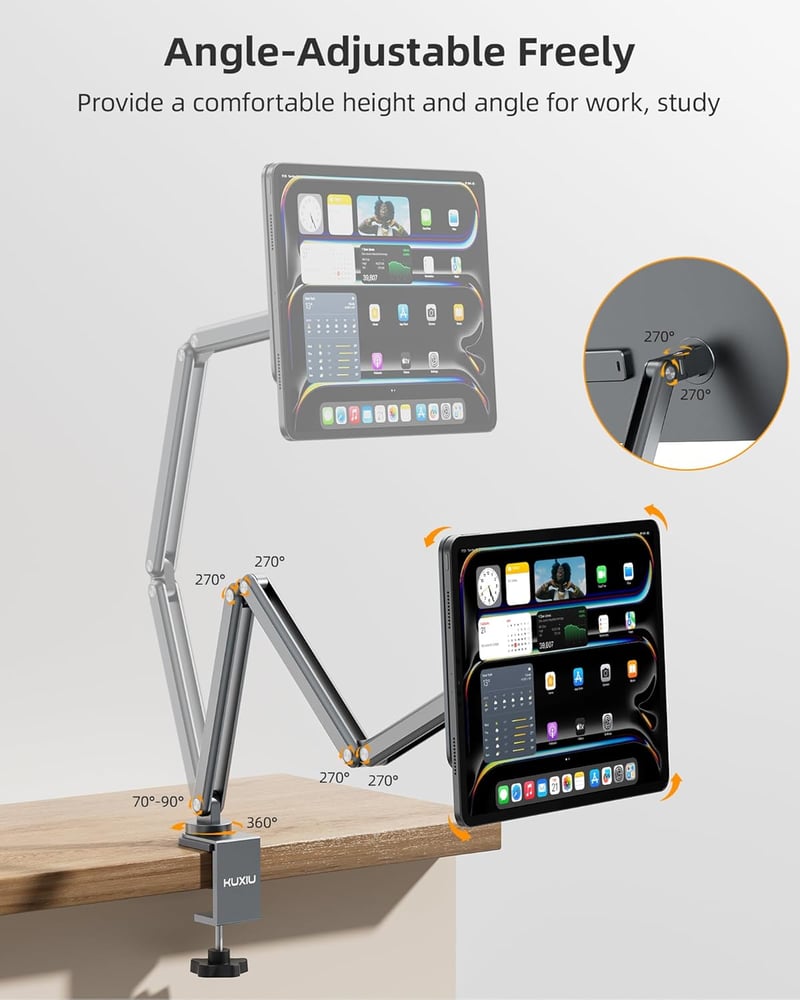 KU XIU X36 PRO MAX mágneses töltőállvány iPad Pro 11" M4 alumínium tartó 360° forgatható