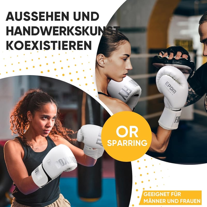 KUANG QUAN Boxkesztyű Férfi Női Edzés MMA Kickboxing Thai Box