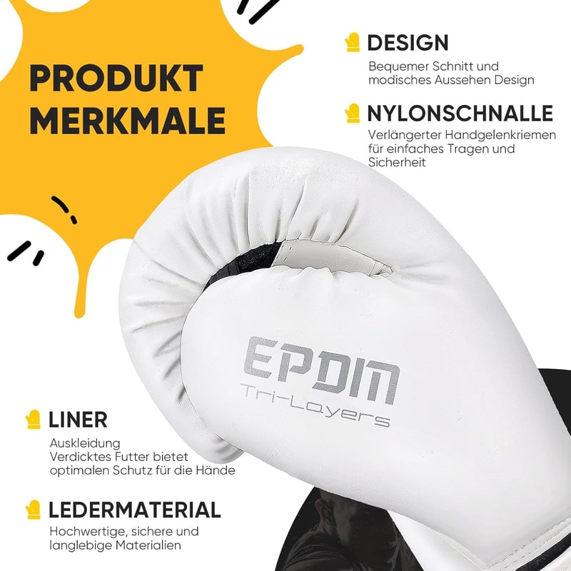 KUANG QUAN Boxkesztyű Férfi Női Edzés MMA Kickboxing Thai Box