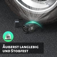 KUAX Type 2 töltőkábel 22 kW 32A 5m spirál fekete 6