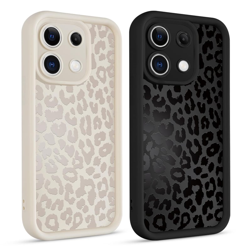 Husă 2 buc. pentru Xiaomi Redmi Note 13 Pro 5G / Poco X6 5G 6,67", husă de protecție din silicon TPU mat, rezistentă la șocuri, cu model de leopard