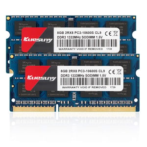 Kit memorie RAM Kuesuny 16GB (2x8GB) DDR3 1333MHz PC3-10600S SODIMM pentru MacBook Pro, iMac, Mac Mini, pachet de upgrade pentru laptop