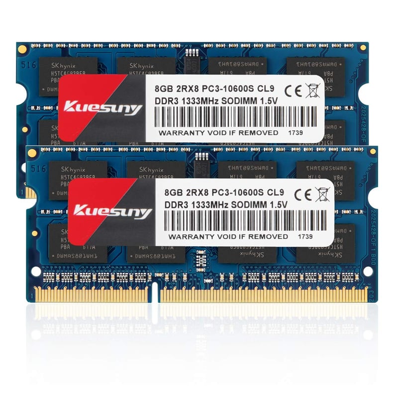Kuesuny 16GB Kit (2x8GB) DDR3 1333MHz PC3-10600S SODIMM RAM pamäťový upgrade kit pre MacBook Pro, iMac, Mac Mini a notebooky