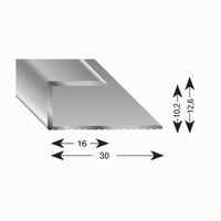 Kügele 11100 S 100 U-profil za klizna vrata, eloksirani aluminij, srebrna boja, 10/1000 mm 2