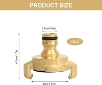 Set 2 conectori rapizi din alamă KUHAWL pentru furtun, adaptor cu niplu de 1/2 inch cu colier pentru conectare în grădină 2