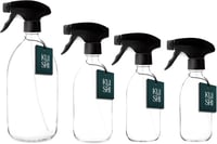 Kuishi Átlátszó Üveg Permetező Palack Fekete Pumpával 500ml Tartós Spray Flakon Tisztításhoz Növényápoláshoz 2