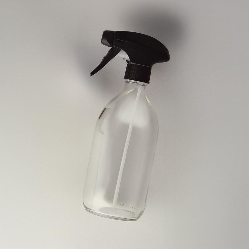 Kuishi Átlátszó Üveg Permetező Palack Fekete Pumpával 500ml Tartós Spray Flakon Tisztításhoz Növényápoláshoz