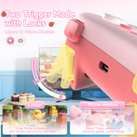 Bezdrôtový PC ovládač Kuitmor s RGB, Hall efekt joystickmi, 1000 Hz, funkciou Turbo a programovateľnými tlačidlami pre PC, Switch, iOS, Android, Linux, ružový Hello Kitty 6