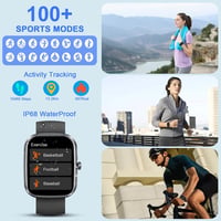 Kuizil okosóra Bluetooth hívással, 1,91" kijelző, 110+ sportmód, IP68, pulzus- és alvásfigyelő 4