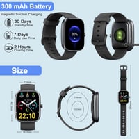Kuizil okosóra Bluetooth hívással, 1,91" kijelző, 110+ sportmód, IP68, pulzus- és alvásfigyelő 7