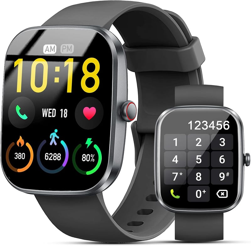 Kuizil okosóra Bluetooth hívással, 1,91" kijelző, 110+ sportmód, IP68, pulzus- és alvásfigyelő