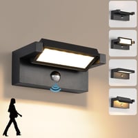 KUKAK 22W LED Fali Lámpa Mozgásérzékelővel, IP65 Vízálló, 3000K Meleg Fehér, 350° Forgatható, Kert és Terasz 1