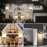 KUKAK 22W LED Kültéri Fali Lámpa IP65 Vízálló 3000K Meleg Fehér 350° 2