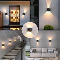 KUKAK 2db LED Fali Lámpa Mozgásérzékelővel, 12W, 3000K Meleg Fehér, IP65 Vízálló 2
