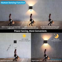 KUKAK 2db LED Fali Lámpa Mozgásérzékelővel, 12W, 3000K Meleg Fehér, IP65 Vízálló 3