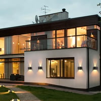 KUKAK 2db LED Fali Lámpa Mozgásérzékelővel, 12W, 3000K Meleg Fehér, IP65 Vízálló 7