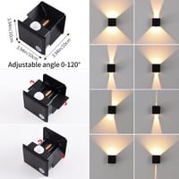 KUKAK 2db LED Fali Lámpa Mozgásérzékelővel, 12W, 3000K Meleg Fehér, IP65 Vízálló 4