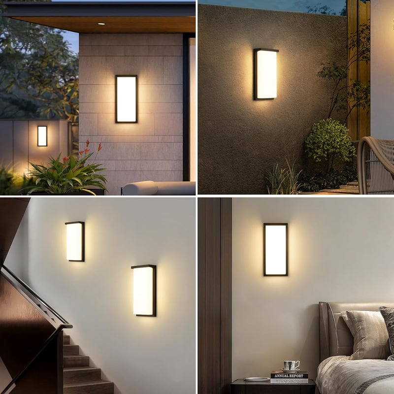 KUKAK 32W LED Kültéri Fali Lámpa IP65 Vízálló Alumínium 3000K Meleg Fehér