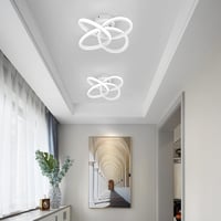 KUKAK 36W LED Mennyezeti Lámpa - Modern Virágmintás Kerek Fehér Világítás 6000K, 3900lm, Energiatakarékos, Lakásba, Konyhába, Fürdőszobába 8