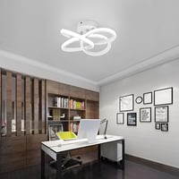 KUKAK 36W LED Mennyezeti Lámpa - Modern Virágmintás Kerek Fehér Világítás 6000K, 3900lm, Energiatakarékos, Lakásba, Konyhába, Fürdőszobába 6