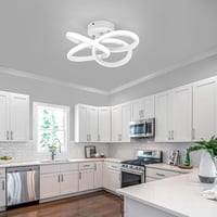 KUKAK 36W LED Mennyezeti Lámpa - Modern Virágmintás Kerek Fehér Világítás 6000K, 3900lm, Energiatakarékos, Lakásba, Konyhába, Fürdőszobába 3