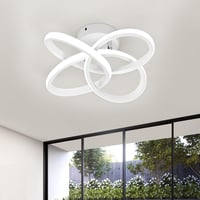 KUKAK 36W LED Mennyezeti Lámpa - Modern Virágmintás Kerek Fehér Világítás 6000K, 3900lm, Energiatakarékos, Lakásba, Konyhába, Fürdőszobába 1