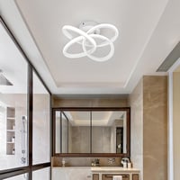 KUKAK 36W LED Mennyezeti Lámpa - Modern Virágmintás Kerek Fehér Világítás 6000K, 3900lm, Energiatakarékos, Lakásba, Konyhába, Fürdőszobába 2