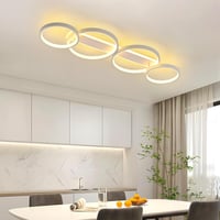 KUKAK LED Mennyezeti Lámpa Gyűrű Alakú Dimmelhető Távirányítóval 4 Izzó 60W 8