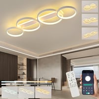 KUKAK LED Mennyezeti Lámpa Gyűrű Alakú Dimmelhető Távirányítóval 4 Izzó 60W 1