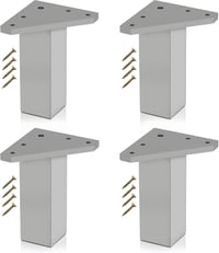Kukicu Bútor Láb Alumínium 100mm 40x40mm Négyzet Profil 4db 1