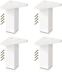 Kukicu fehér bútor láb 4 db 100 mm négyzet profil csavarral 1