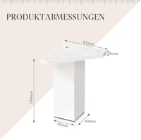 Kukicu fehér bútor láb 4 db 100 mm négyzet profil csavarral 2