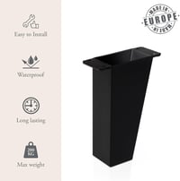 Kukicu fekete bútor lábak 12cm - 4 darabos szett csavarokkal 3