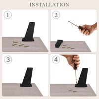 Kukicu fekete bútor lábak 12cm - 4 darabos szett csavarokkal 5