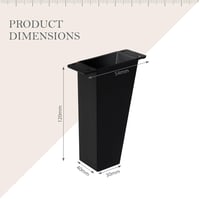 Kukicu fekete bútor lábak 12cm - 4 darabos szett csavarokkal 2
