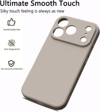 Kukiwhy iPhone 17 Pro szilikon tok mikroszálas belsővel és nyakpánttal - titánszürke 4